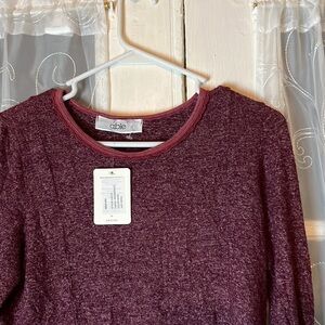 Able Intermingle Top Wine Women size Small